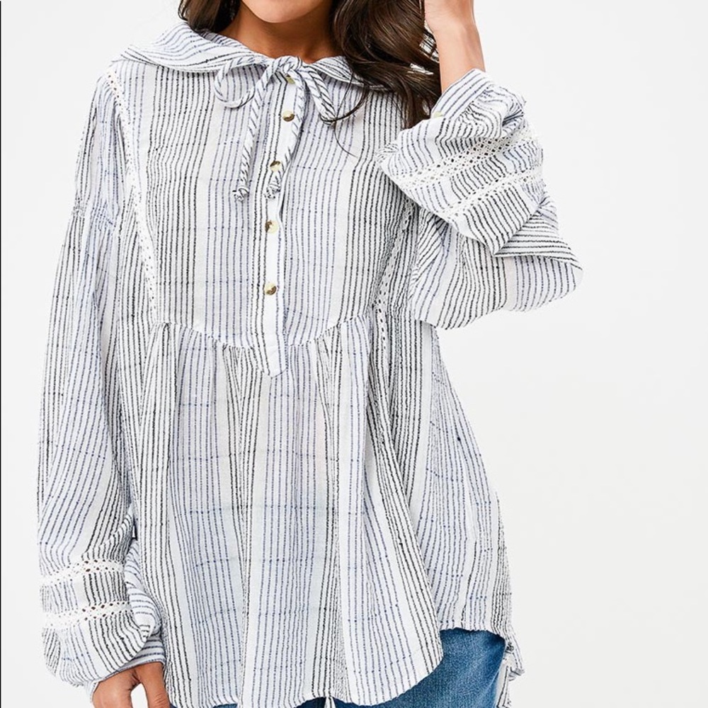 Free People Baja Babe Stripe Pullover